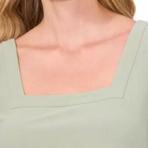 Timing Square Neck Blouse in Soft mint Blue Size L-XL Boho tops women’s blouse